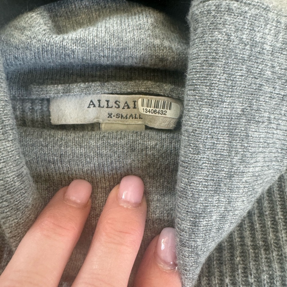 All Saints Heather Gray Knit Top - Picture 3 of 6